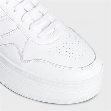 celine white platform sneakers|celine block shoes calfskin.